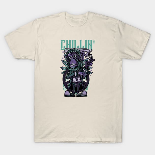 Chillin Gorilla T-Shirt by Araf Color